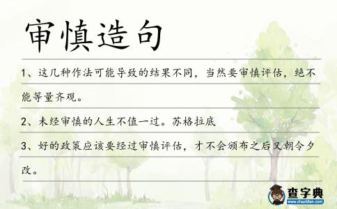 審慎造句