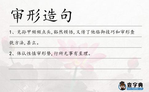 審形造句