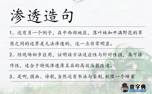 滲透造句