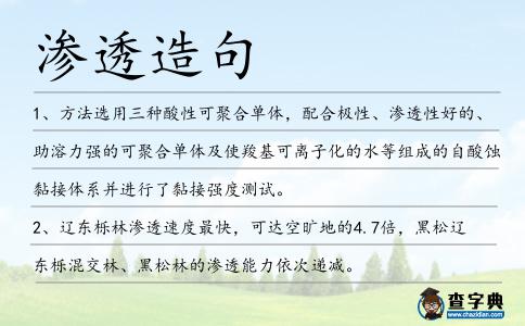滲透造句
