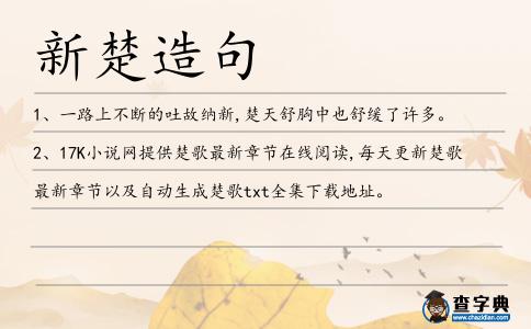 新楚造句