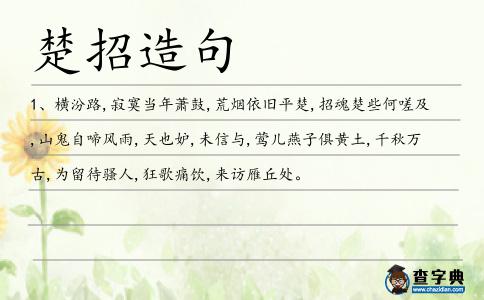 楚招造句