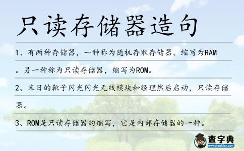 只讀存儲(chǔ)器造句
