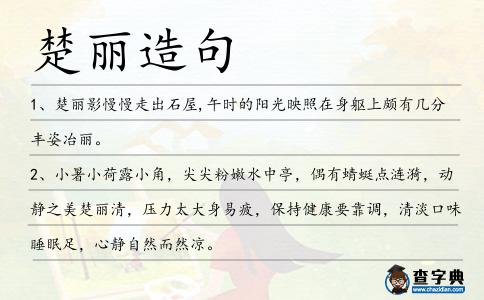 楚麗造句