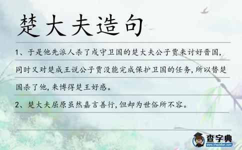 楚大夫造句