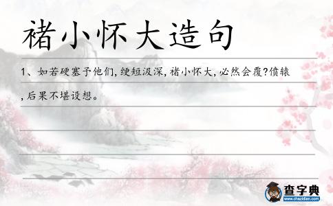 褚小懷大造句