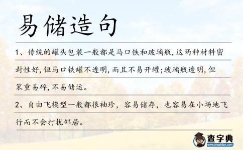 易儲造句