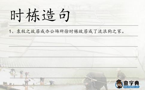 時棟造句