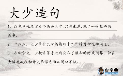 大少造句