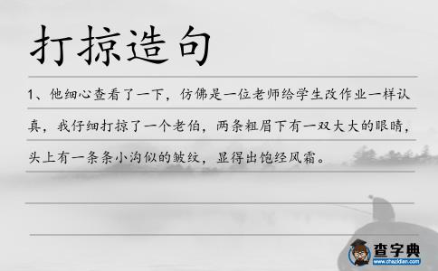 打掠造句