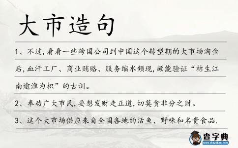 大市造句