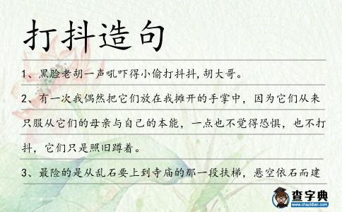 打抖造句