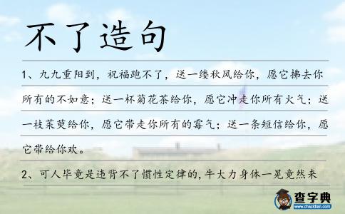 不了造句
