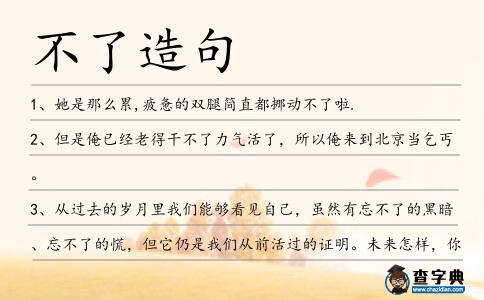 不了造句