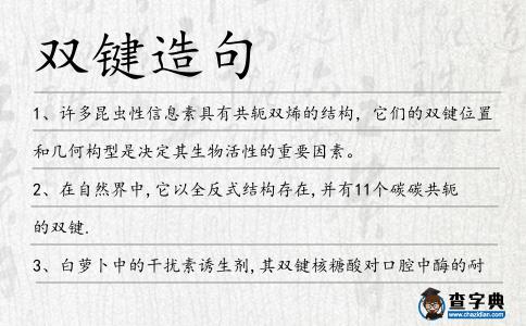雙鍵造句