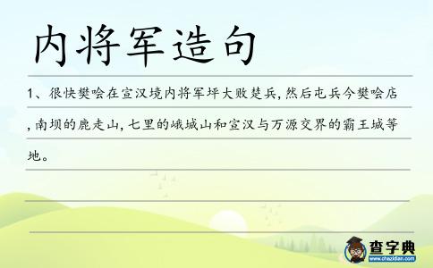 內將軍造句