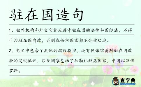 駐在國造句
