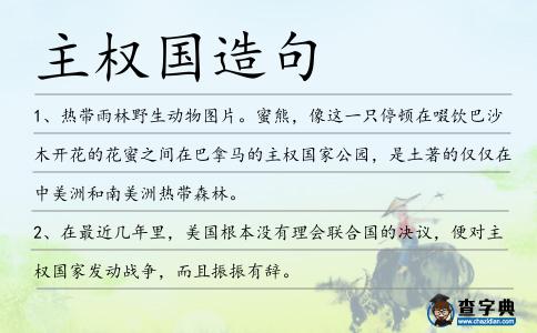 主權國造句