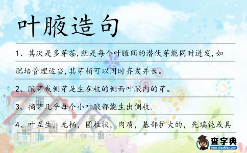 葉腋造句