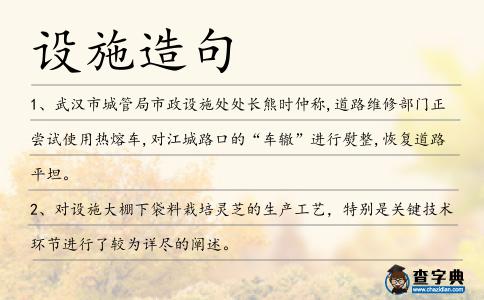 設施造句