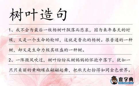 樹葉造句