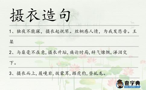 攝衣造句