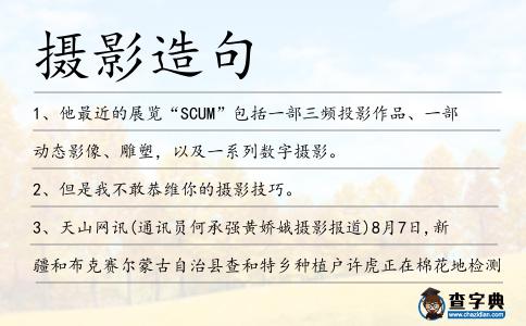 攝影造句