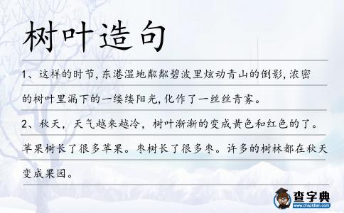 樹葉造句