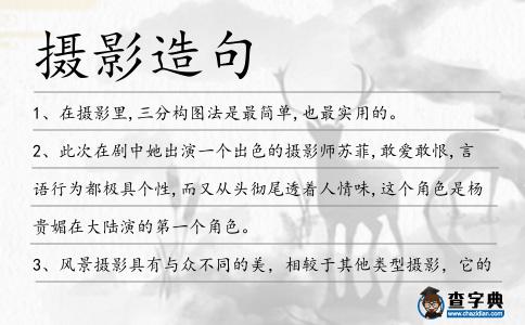 攝影造句