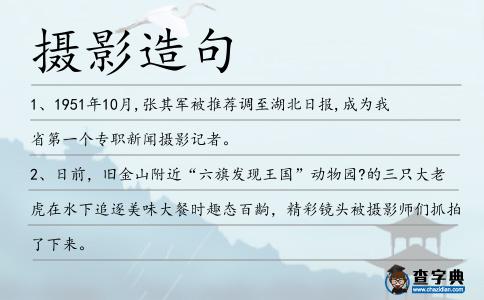攝影造句