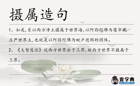 攝屬造句