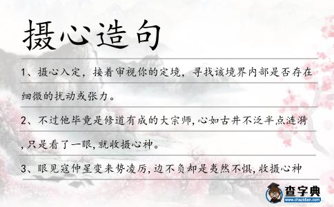 攝心造句