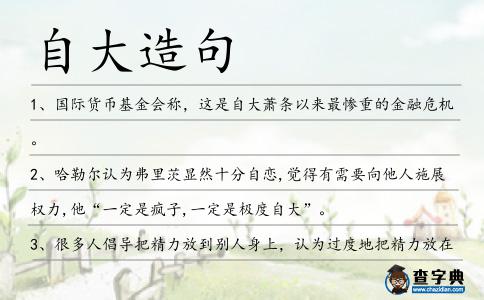 自大造句
