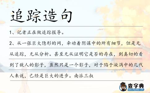 追蹤造句