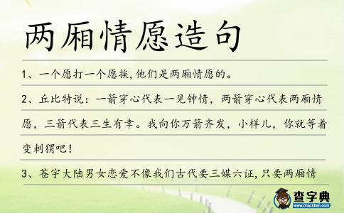 兩廂情愿造句