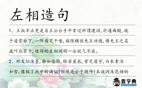 左相造句