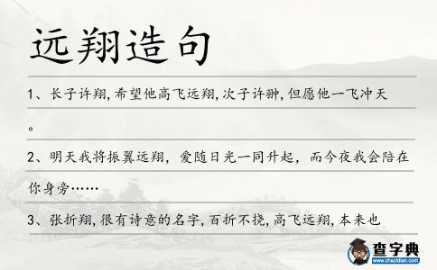 遠(yuǎn)翔造句