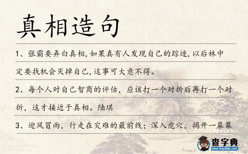 真相造句