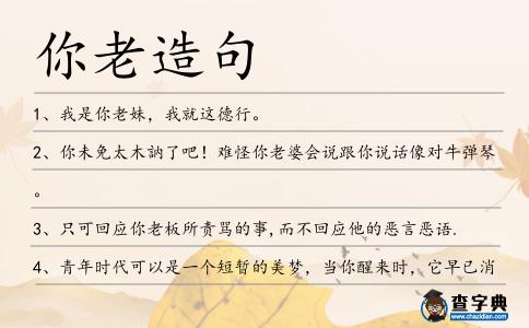 你老造句