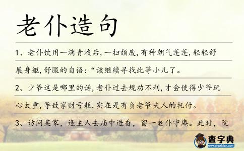 老仆造句