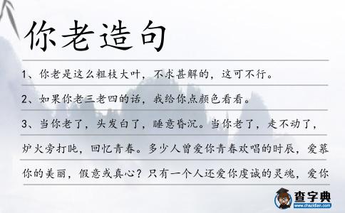 你老造句