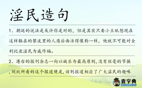淫民造句