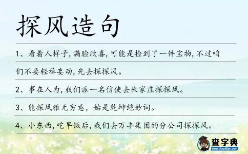 探風(fēng)造句