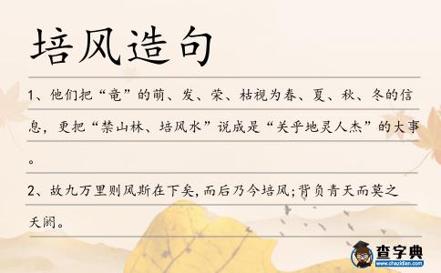 培風(fēng)造句