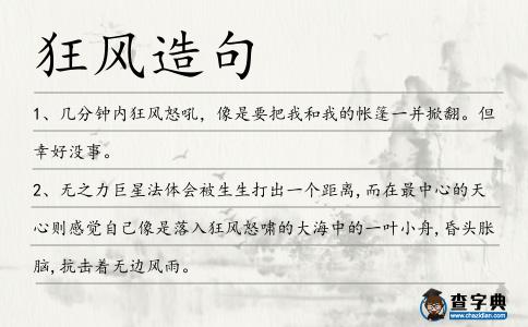 狂風造句