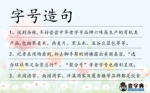 字號造句