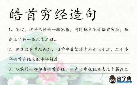 皓首窮經(jīng)造句