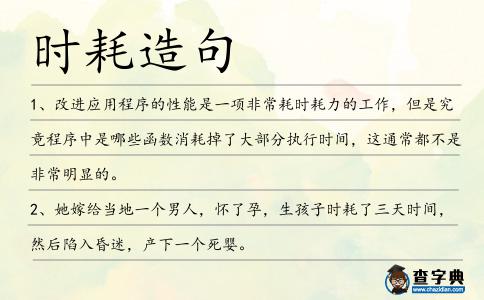 時(shí)耗造句