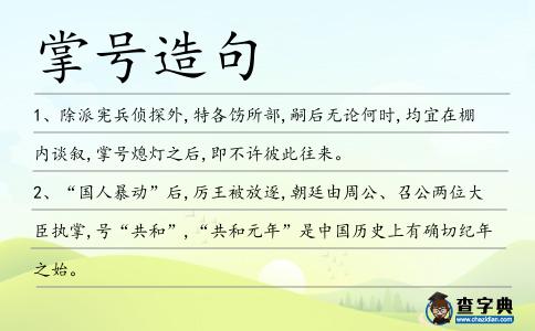 掌號造句