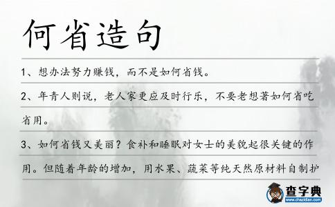 何省造句